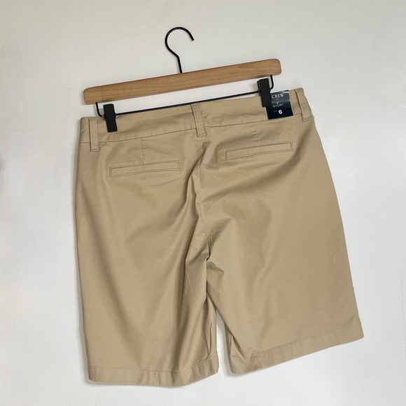 NWT!! J. CREW Factory 9” Frankie Bermuda Chino Shorts Light Khaki Preppy Size 6 - Picture 8 of 16